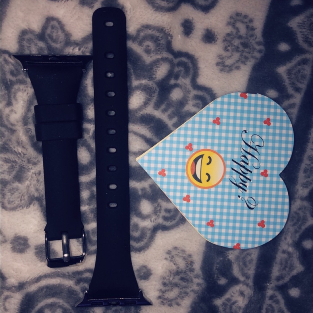 Black skinny Apple Watch band